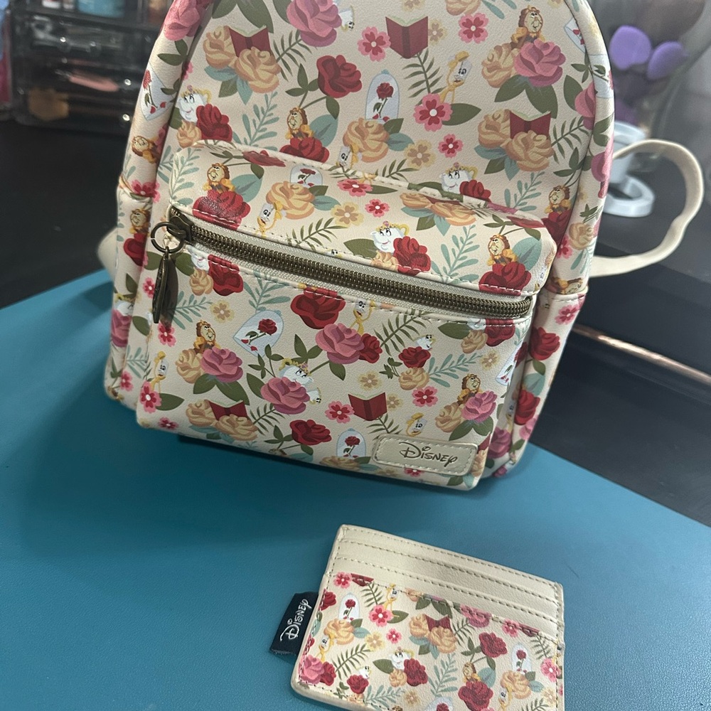 Disney Floral Mini Backpack and Card Holder